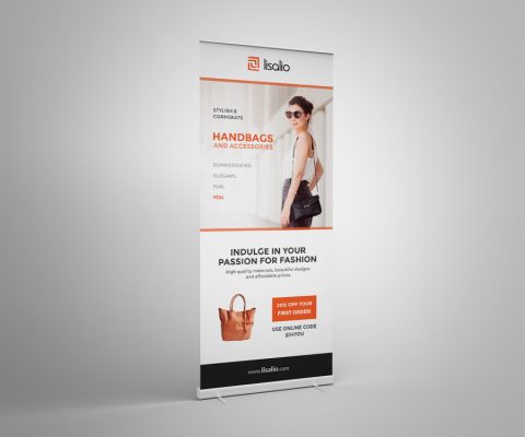 Stylish and contemporary roller banner design by Square One Digital